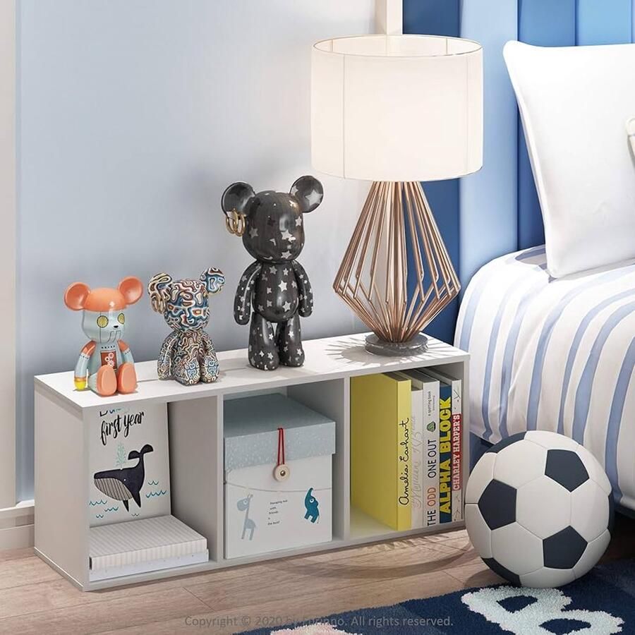 Luder 3-traps boekenkast wit samengesteld hout