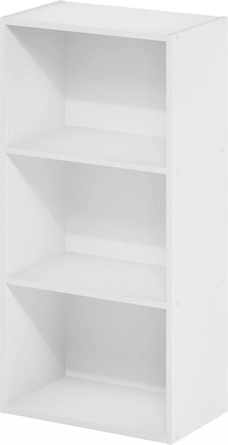 Luder boekenkast wit open plank 3 niveaus ruimtebesparend