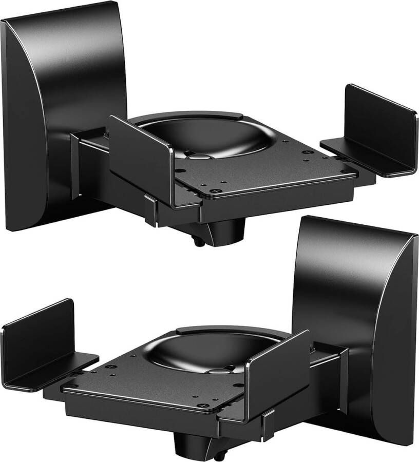 Luidsprekerwandbeugels dubbelzijdige plankbeugel voor grote surround-soundluidsprekers draagvermogen tot 25 kg. (SWM201) zwart