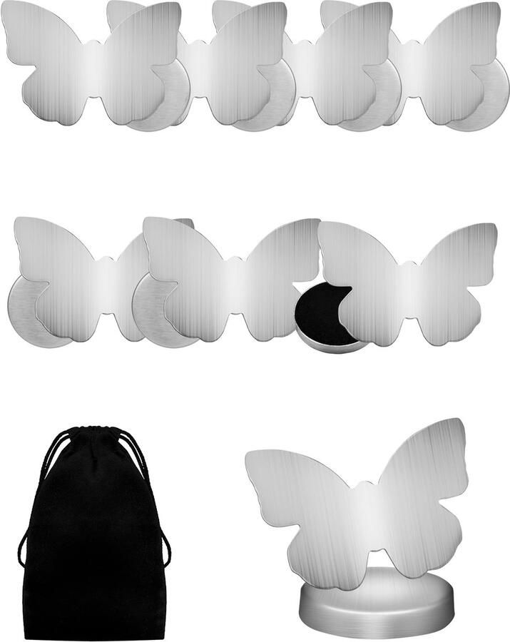 LUNEKUCK 8 stuks 53g tafelkleedgewichten voor buiten Extra zware tafelkleedgewichten Magneten voor tafelkleden Tafelkleedgewichten van roestvrij staal Tafelkleedclip (vlinder)