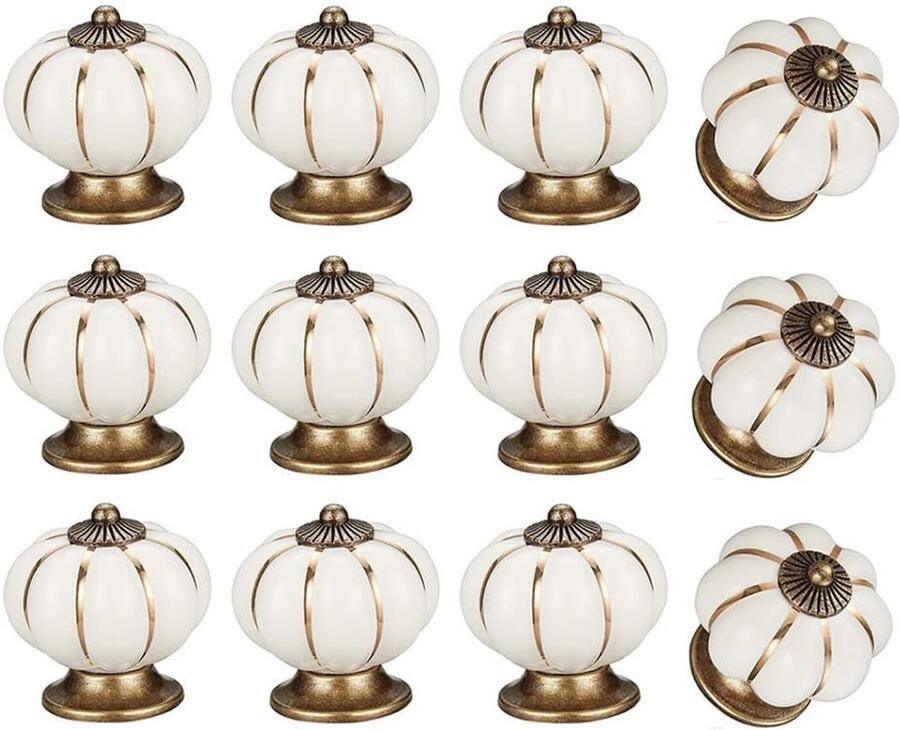 LUTAKU Craft Trade dressoirknoppen voor kasten en laden geassorteerde keramische trekgreep voor keukenkast kast decoratieve meubels hardware Multicolor Mandala Pack van 12 (03)