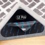 Luxe antislip sticker ondertapijt 12 stuks Tapijt woonkamer Vloerkleed Anti slip mat Bevestigingsmateriaal Muismat - Thumbnail 2