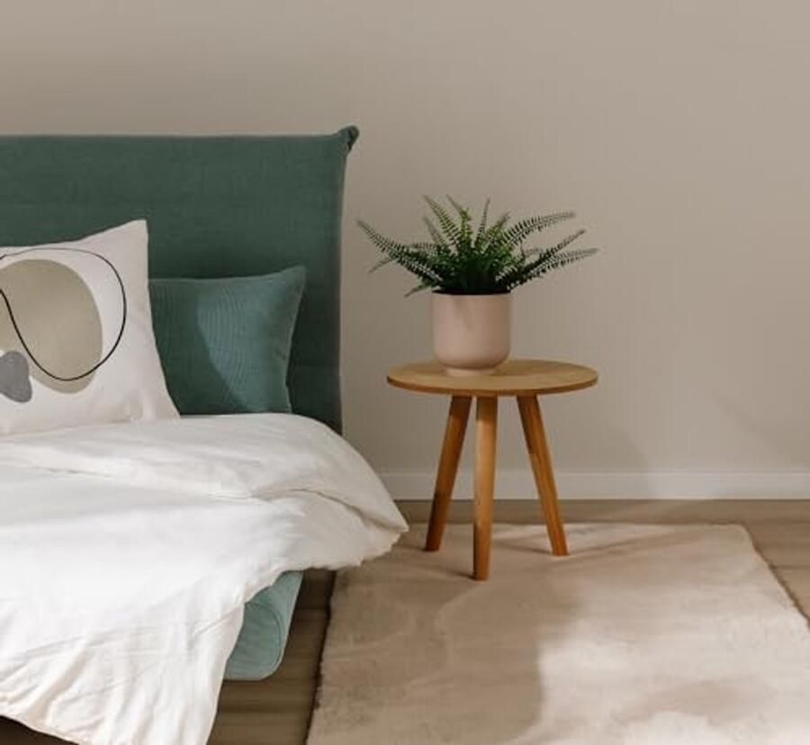 Luxe Beige Furry Vloerkleed voor Woonkamer 70x200 cm Zacht Kunstvezel Antislip en Wasbaar Geschikt voor Vloerverwarming