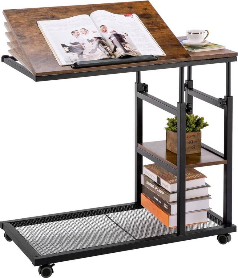 Keukentafel bijzettafel kantoortafel laptoptafel Computertafel Bureautafe - Foto 11