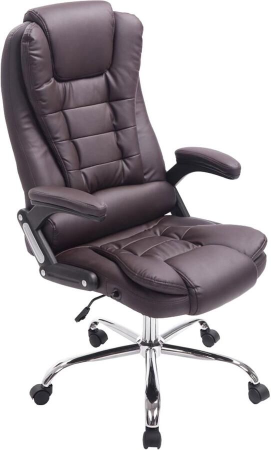 Luxe Bureaustoel Ergonomische Kantoorstoel Kunstlederen Bekleding Verstelbare Zithoogte