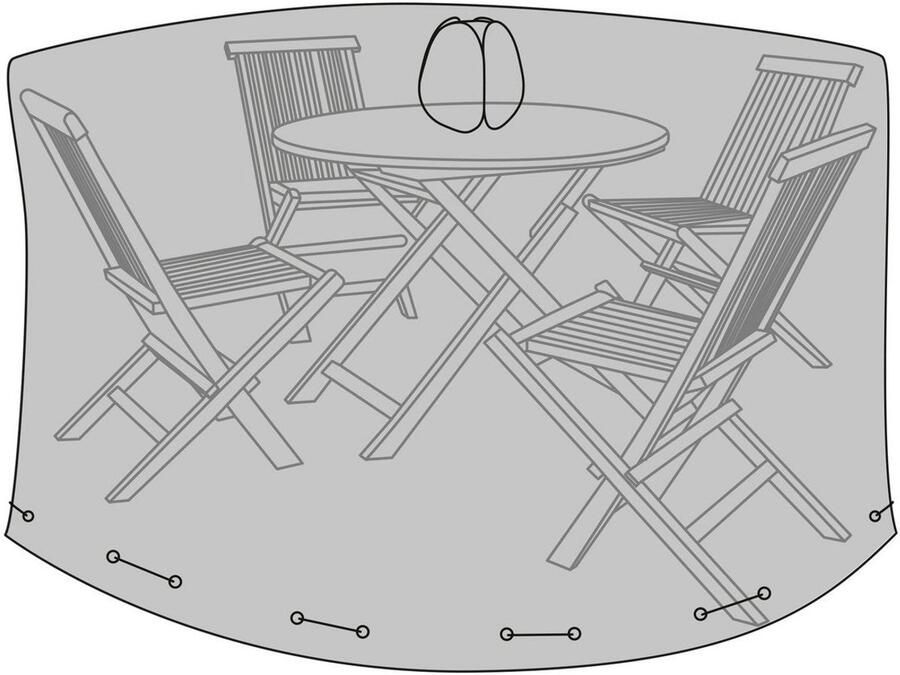 Luxe deksel voor ronde tafel beschermend tafelkleed waterbestendige deksel 185 cm x 95 cm x 185 cm