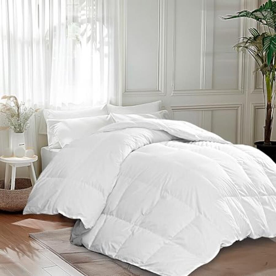 Luxe Duvet van Ganzendons voor Tweepersoonsbed Hypoallergene Dekbed van 100% Katoen 150x229cm Hotelkwaliteit