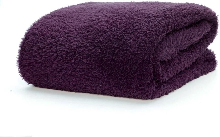 Luxe Fleecedeken Speciale Editie Deken Warm Fleece gooien TV-Deken voor bank Knuffeldeken 127 x 178cm Paars