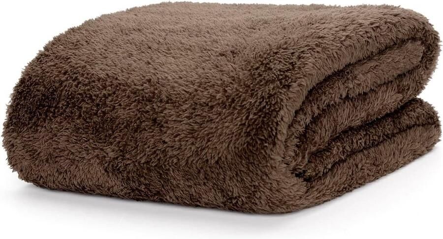 Luxe Fleecedeken Speciale Editie Deken Warm Fleece gooien TV-Deken voor bank Knuffeldeken 127 x 178cm Chocolade bruin