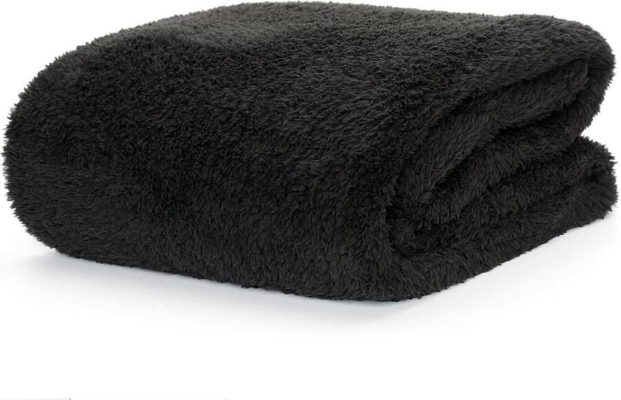 Luxe Fleecedeken Speciale Editie Deken Warm Fleece gooien TV-Deken voor bank Knuffeldeken 127 x 178cm Zwart
