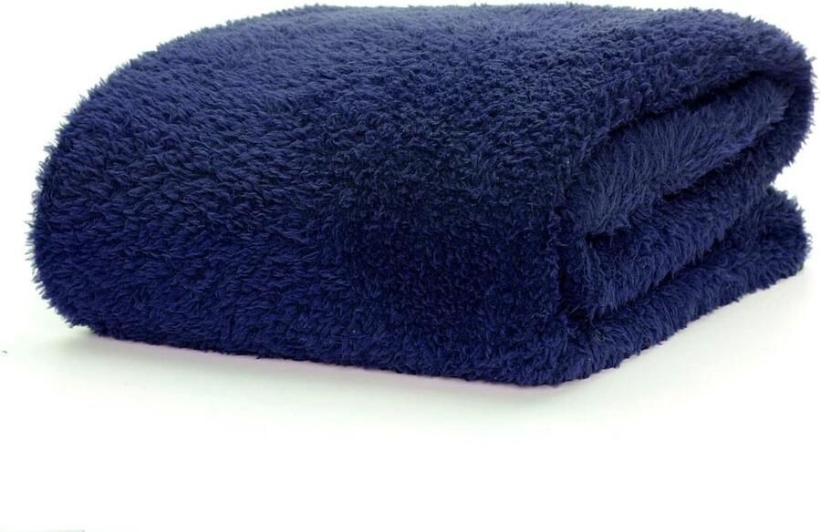 Luxe Fleecedeken Speciale Editie Deken Warm Fleece gooien TV-Deken voor bank Knuffeldeken 127 x 178cm Marineblauw