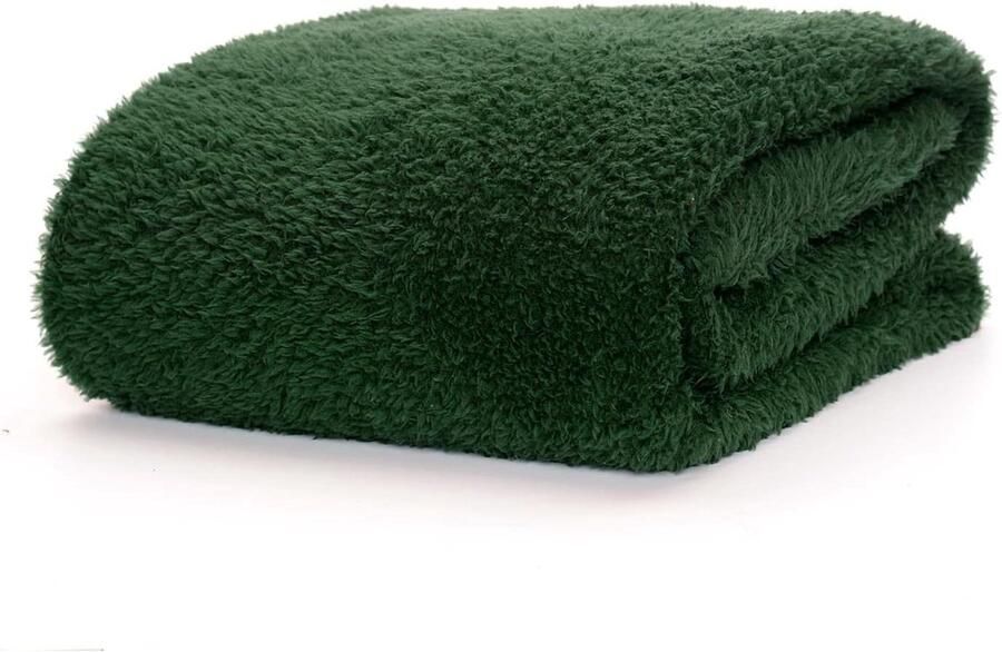 Luxe Fleecedeken Speciale Editie Deken Warm Fleece gooien TV-Deken voor bank Knuffeldeken 127 x 178cm Groen