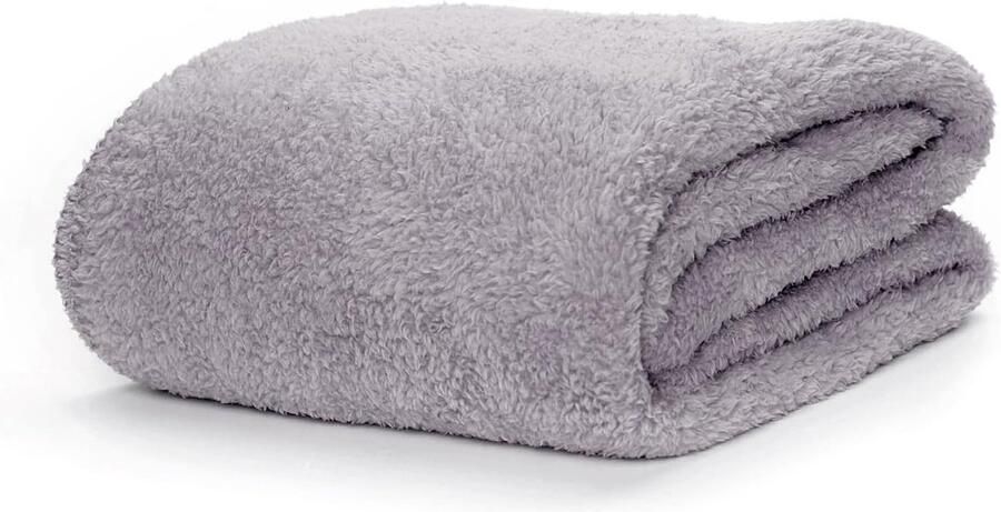 Luxe Fleecedeken Speciale Editie Deken Warm Fleece gooien TV-Deken voor bank Knuffeldeken 127 x 178cm Violet grijs