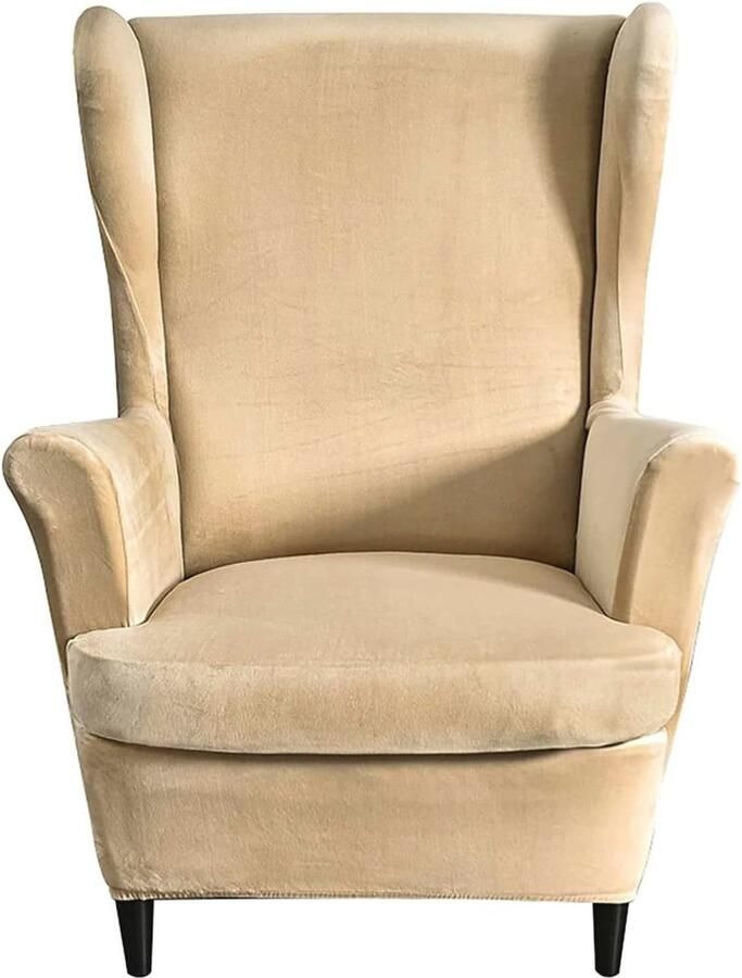 Luxe Fluwelen 2-delige Stoelhoezen voor Fauteuils Stretch en Wasbaar Meubelbeschermer voor Woonkamer en Slaapkamer