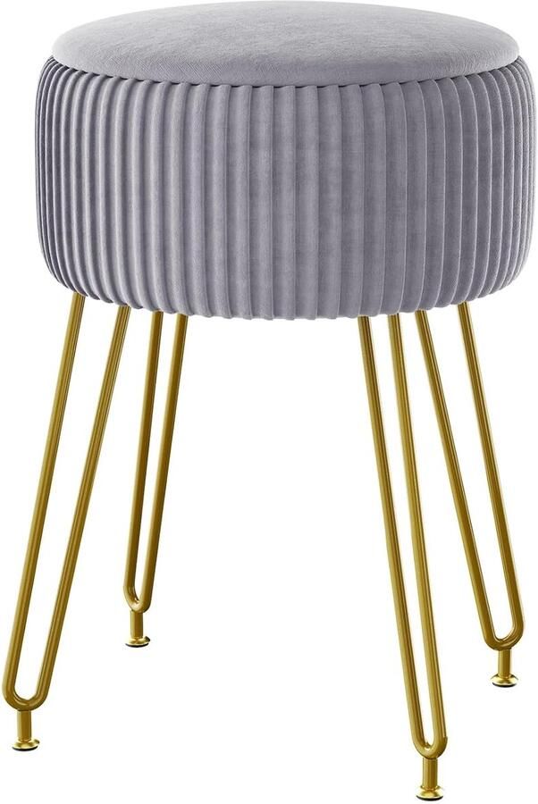 Luxe fluwelen kruk met opbergruimte modern design 1 stuk