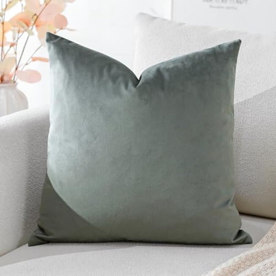 Luxe fluwelen kussenhoezen 45x45 cm Donkergrijs Super zacht en decoratief voor bank en slaapkamer