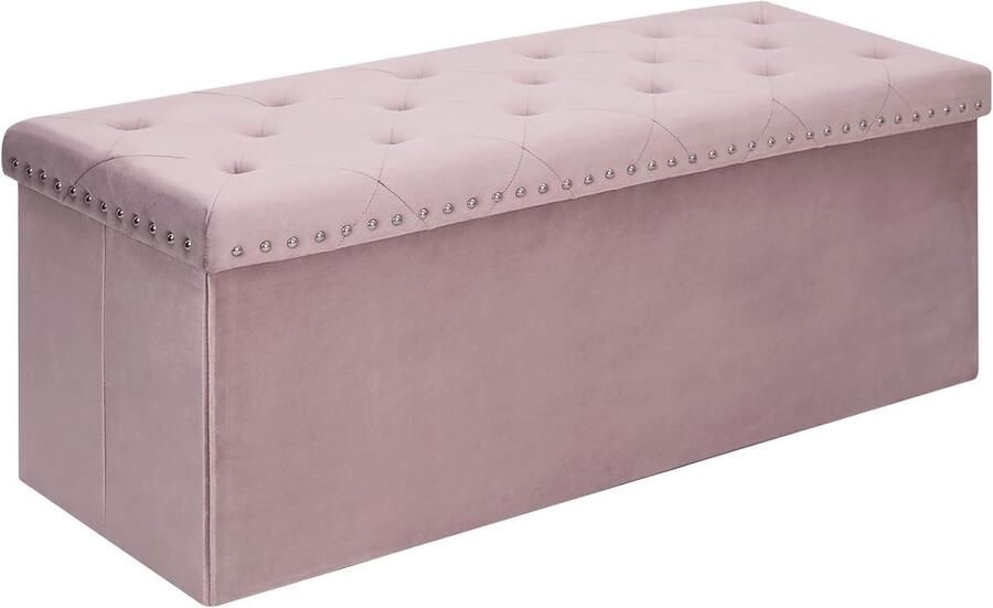 Luxe Fluwelen Opberger Borstkruk Voetenbank Hal Schoenenkast 1 stuk Paars 110x40x40cm