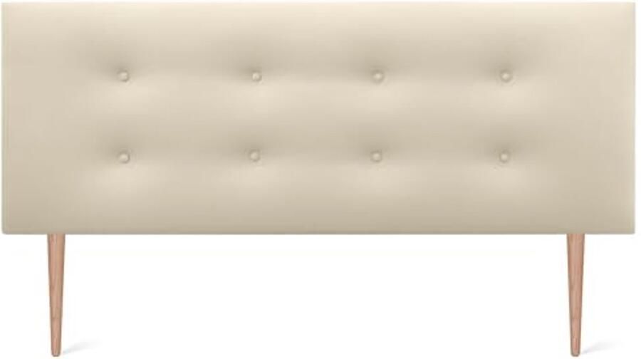 Luxe Hoofdbord van Kunstleer voor Bed met Knopen 160 x 105 cm Vuilafstotende Bekleding