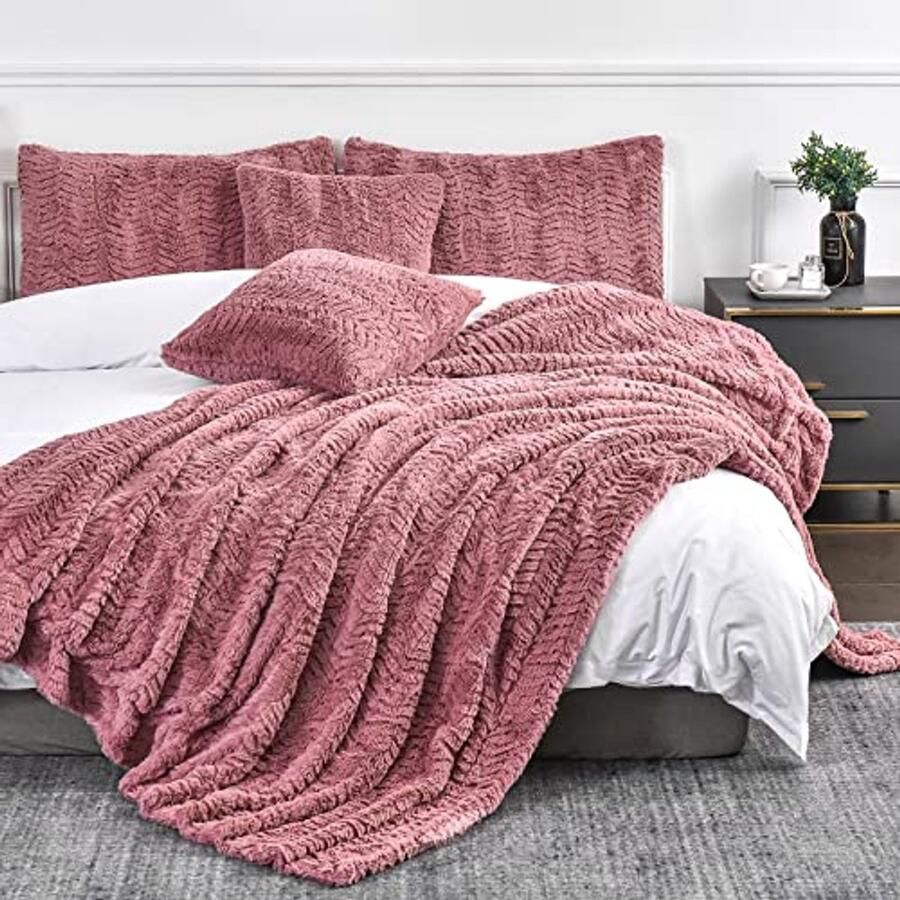Luxe Imitatiebont Deken voor Queensize Bed 229 x 228 cm Zacht en Comfortabel