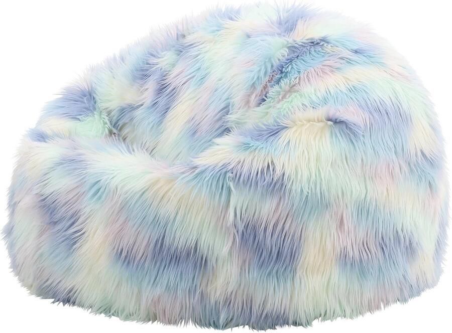 Luxe Imitatiebont Zitzakstoel voor Binnengebruik Grote Zachte en Ronde Zitzak voor Jongvolwassenen