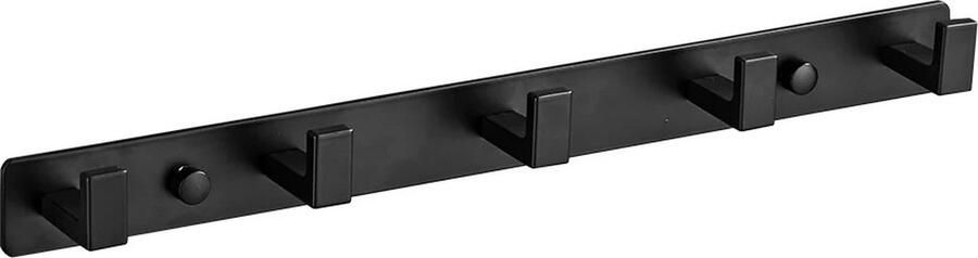 Luxe- Kapstok- 5 -haaks- Mat Zwart- Handdoek rek- Jas rek inclusief bevestigingsmateriaal- Nieuw Model - Foto 4