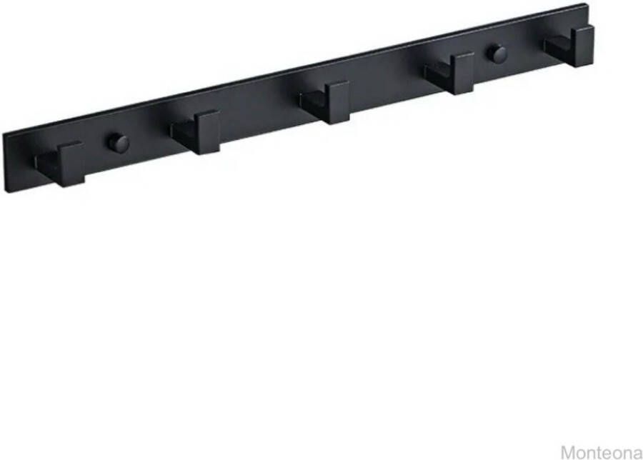 Luxe- Kapstok- 5 -haaks- Mat Zwart- Handdoek rek- Jas rek inclusief bevestigingsmateriaal- Nieuw Model - Foto 3