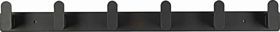 Luxe- Kapstok- 6-haaks- Mat Zwart- Handdoek rek- Jas rek inclusief bevestigingsmateriaal Nieuwe Model inclusief kleerhangerhaak - Foto 3