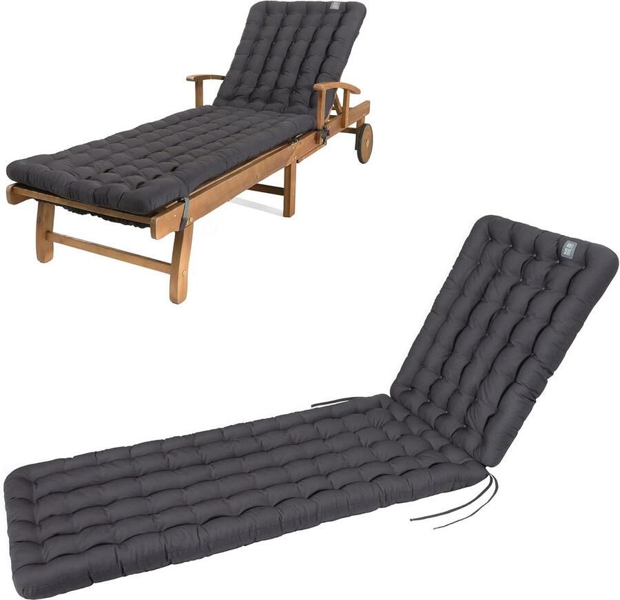 Luxe ligkussen 200 x 60 cm Orthopedisch en comfortabel Grijs Antraciet Wasbaar op 95 °C