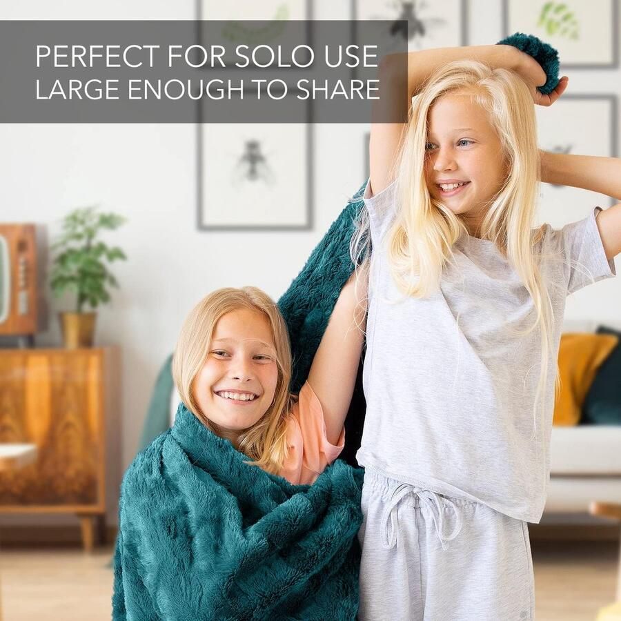 Luxe pluche deken gezellige zachte pluizige namaakbont deken voor bank ideale comfortabele Minky deken voor volwassenen voor koude nachten - Foto 2