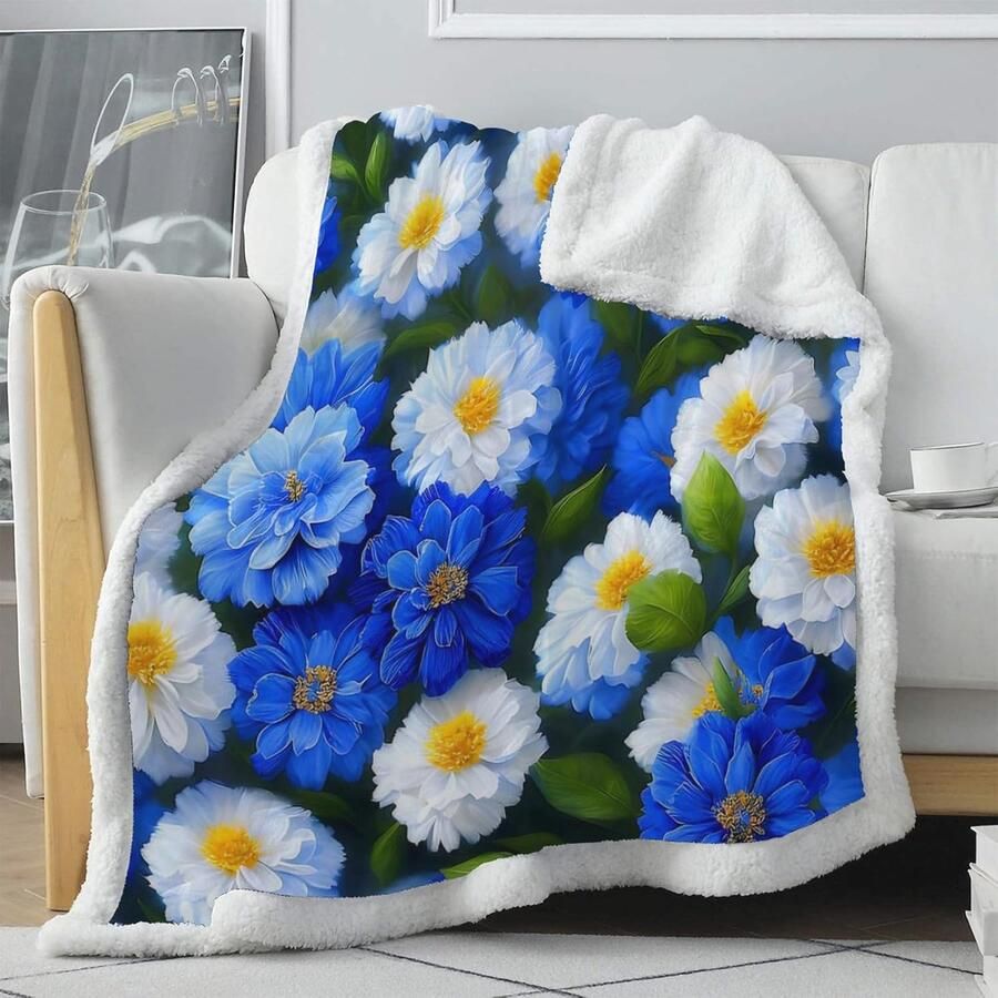 Luxe Pluche Omkeerbare Knuffeldeken Warme Sherpa Fleece Deken voor Winter en Herfst Gezellige Deken voor Bank en Bed 150x200 cm