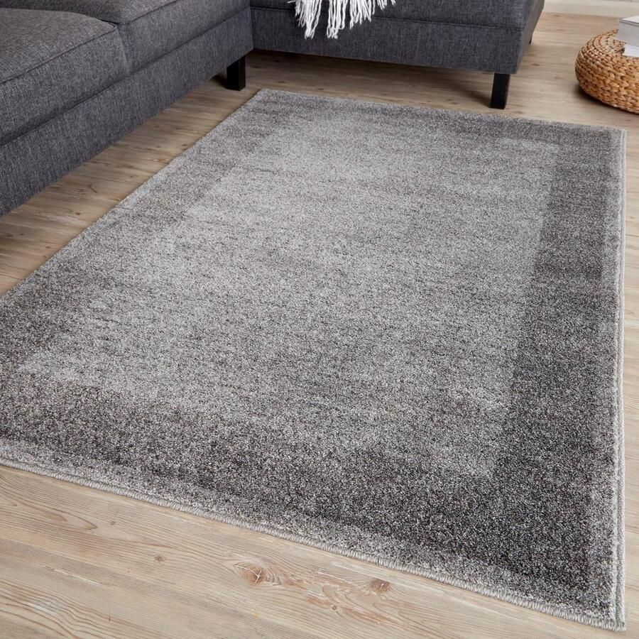 Ultra zacht modern luxe pluizig tapijt effen patroon woonkamer slaapkamer kinderkamer 80x150 cm grijs