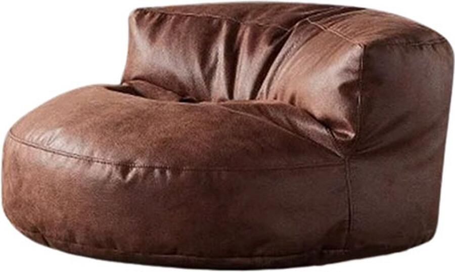 Luxe PU lederen poef Inclusief voeten leuning Lounge stoel Zitzak Huiskamer Slaapkamer Met rugleuning Sofa stoel Zeer fijn