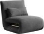 Luxe Slaapfauteuil Donkergrijs Uitvouwbaar met kussen Fauteuil Ligstoel Stoelbed – Bedbankje – Slaapbankje – Logeerbed logeerstoel Salon Slaapkamer Woonkamer Babykamer Trendy - Thumbnail 2
