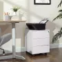 Luxe Stalen Ladeblok Op Wielen Met Slot Verrijdbare Ladekast Archiefkast Kantoor Kast Office Rolcontainer Voor Onder Bureau Mobiele Bureau Kast Afsluitbaar 3 Laden Zwart - Thumbnail 1