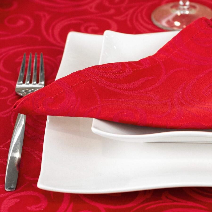 Luxe vlekafstotende servetten set van 12 rood