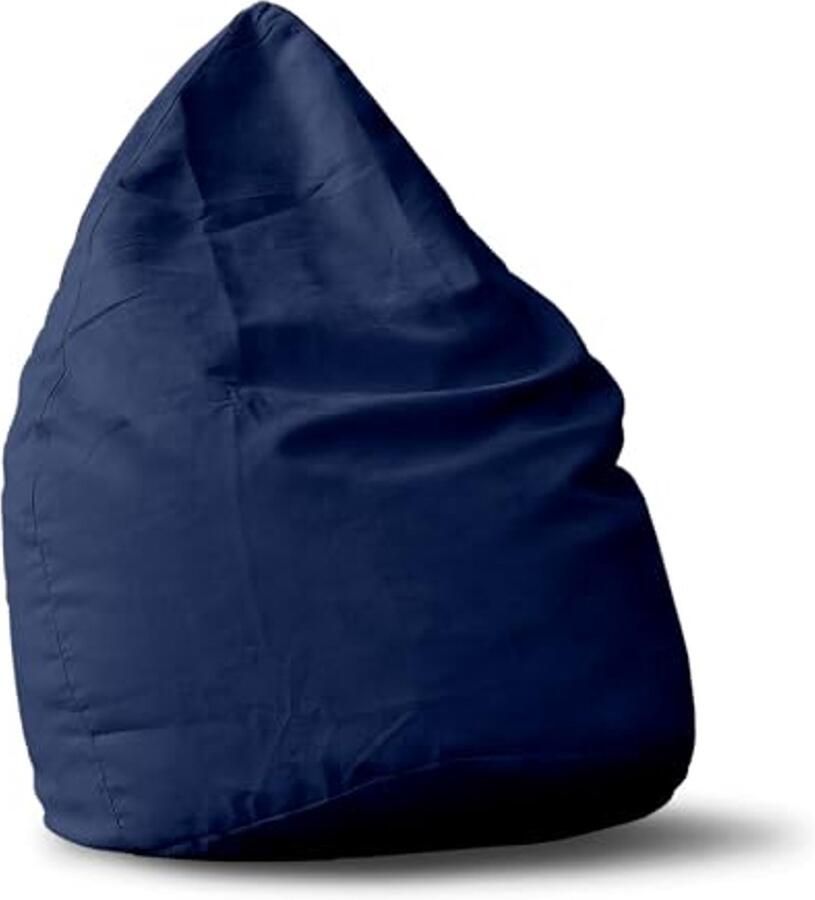 Luxe XL PLUS zitzak stijlvolle beanbag met 220L volume extra stevige naden Donkerblauw
