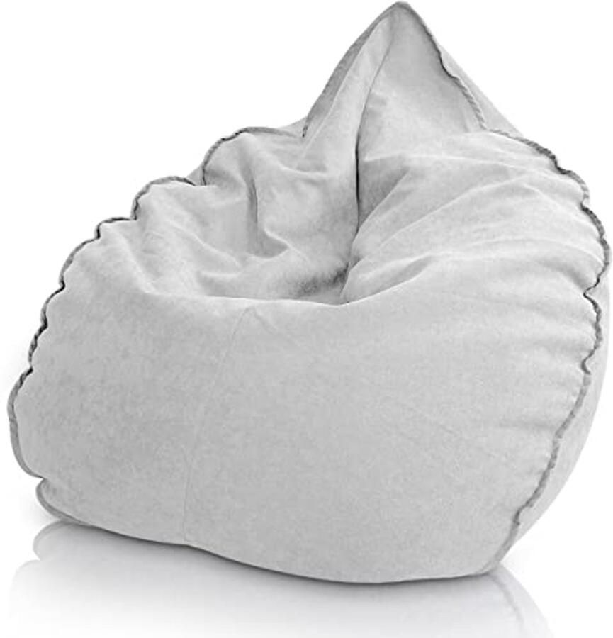 Luxe XXL Zitzak voor Volwassenen en Tieners Modern Design in Lichtgrijs