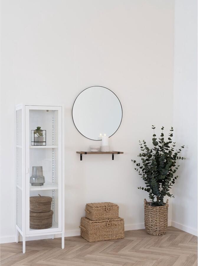 Luxor Wandplank – Asfineer & Zwart Metaal – 50x15x10 cm Scandinavische design