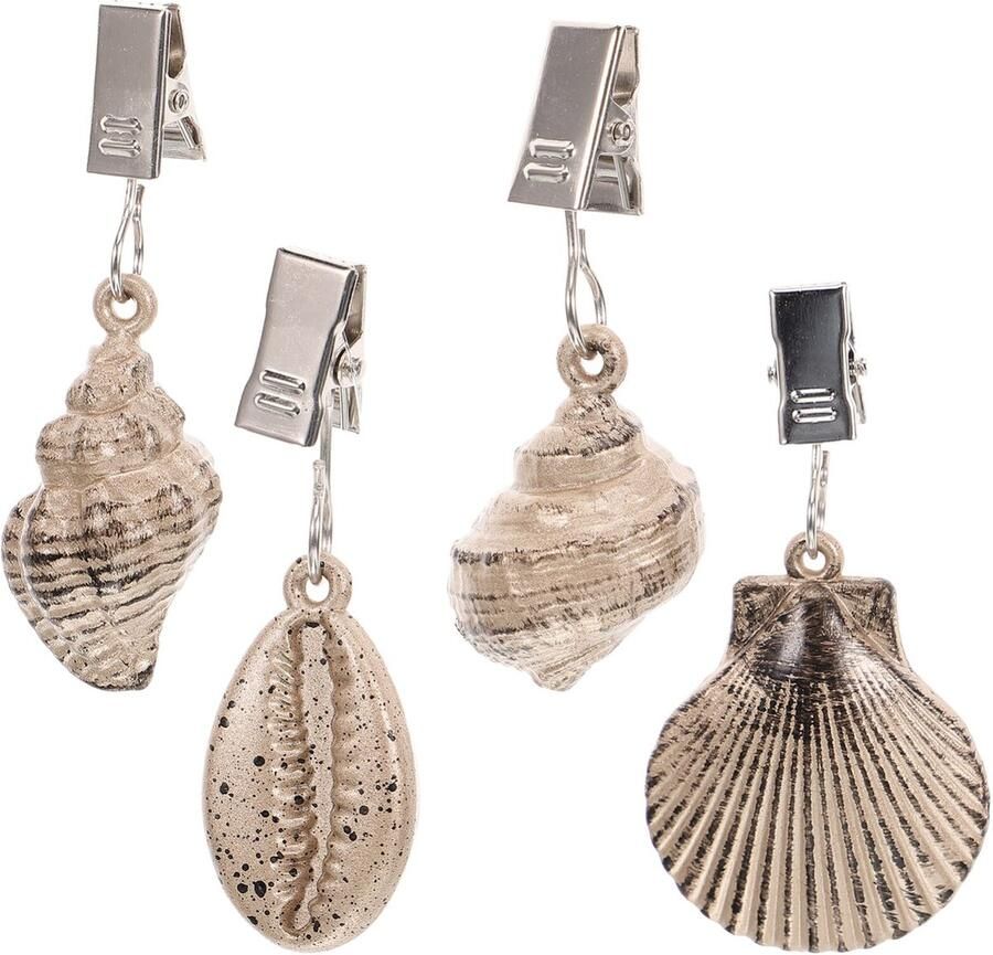 Luxshiny tafelkleedgewichten schelpen tafelkleedgewichten tafelkleedgewichtclips tafelkleedhanger tafelkleedgewichthanger voor thuisrestaurant (4 stuks)