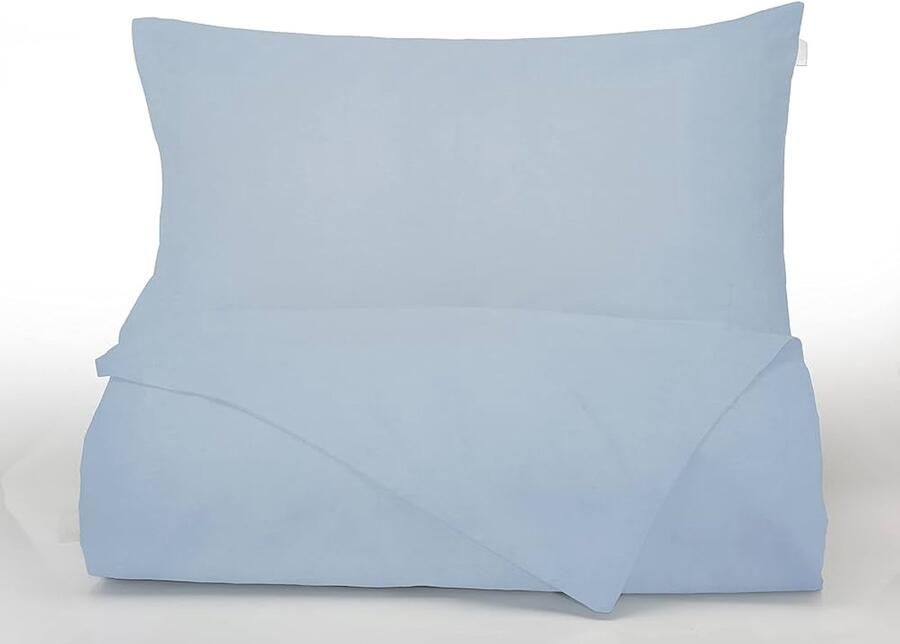 Luxueus Beddengoed 100% Katoen Set van 4 Blauw en Wit 200 x 220 cm