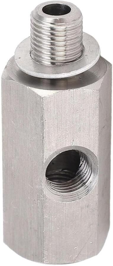 M10x1.0 Oliedruksensor Tee naar M10 Adapter Turbo Supply Feed Line Gauge met 1 8 NPT Zijpoort Rvs Slang T Fittings