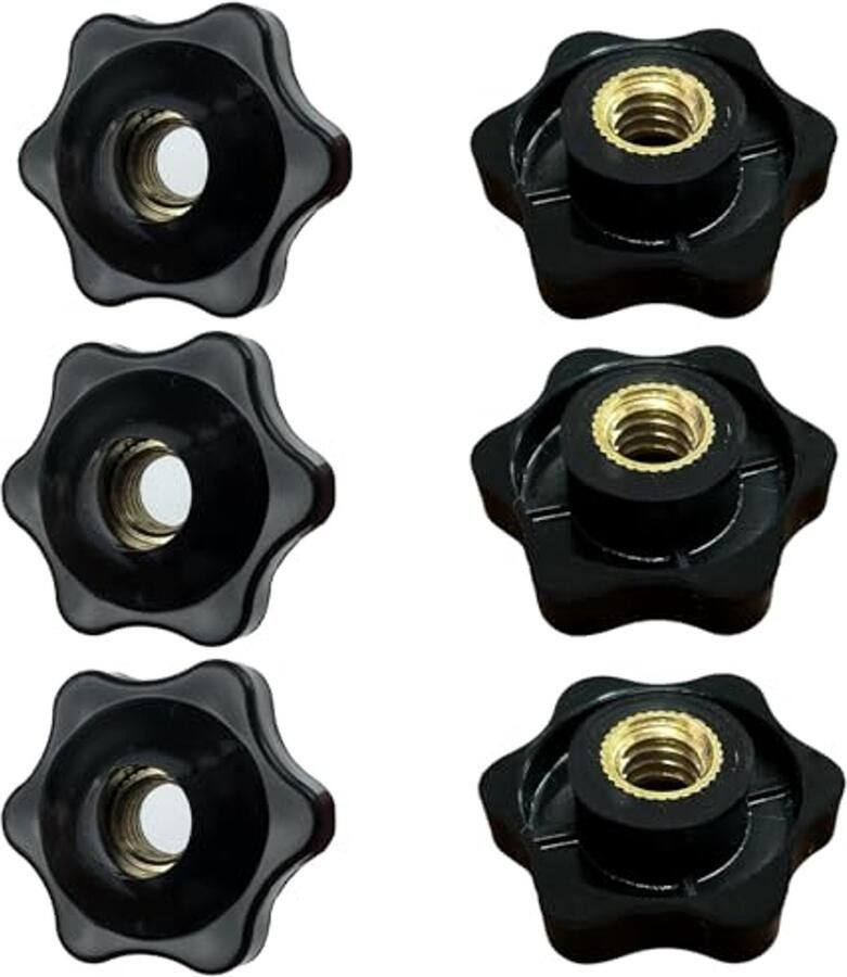 M8 Gekartelde Knoppen 6 Stuks Sterknoppen voor Machinevergrendeling