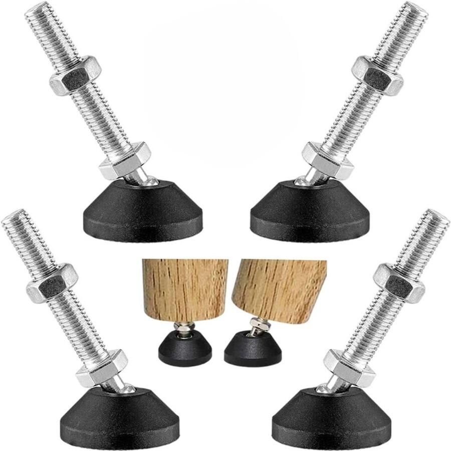 M8 x 50 mm Ø 40 mm stelvoet stelschroef meubelvoet kan 450 kg dragen stelvoet stelschroef stelvoet maximaal 15° helling