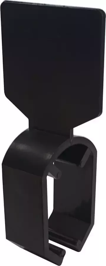 Maataanduider klem voor kledingrek Maataanduiding ovale buis zwart (per 10 stuks)