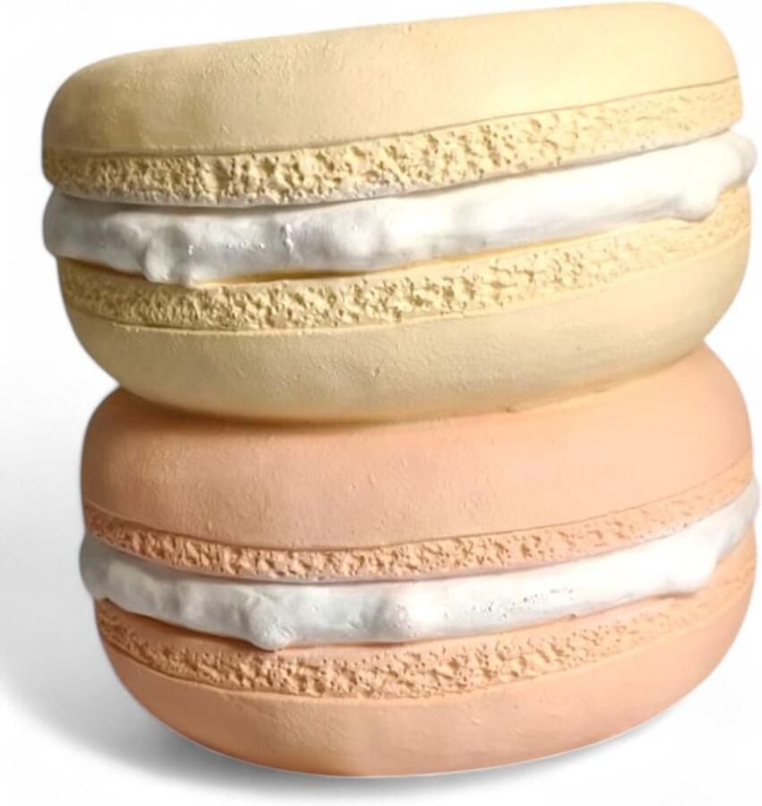 Macaron 33 5x31 5 bijzettafel 2 hoog- Luxe Macaron Tafel Zacht Oranje & Geel Uniek Design