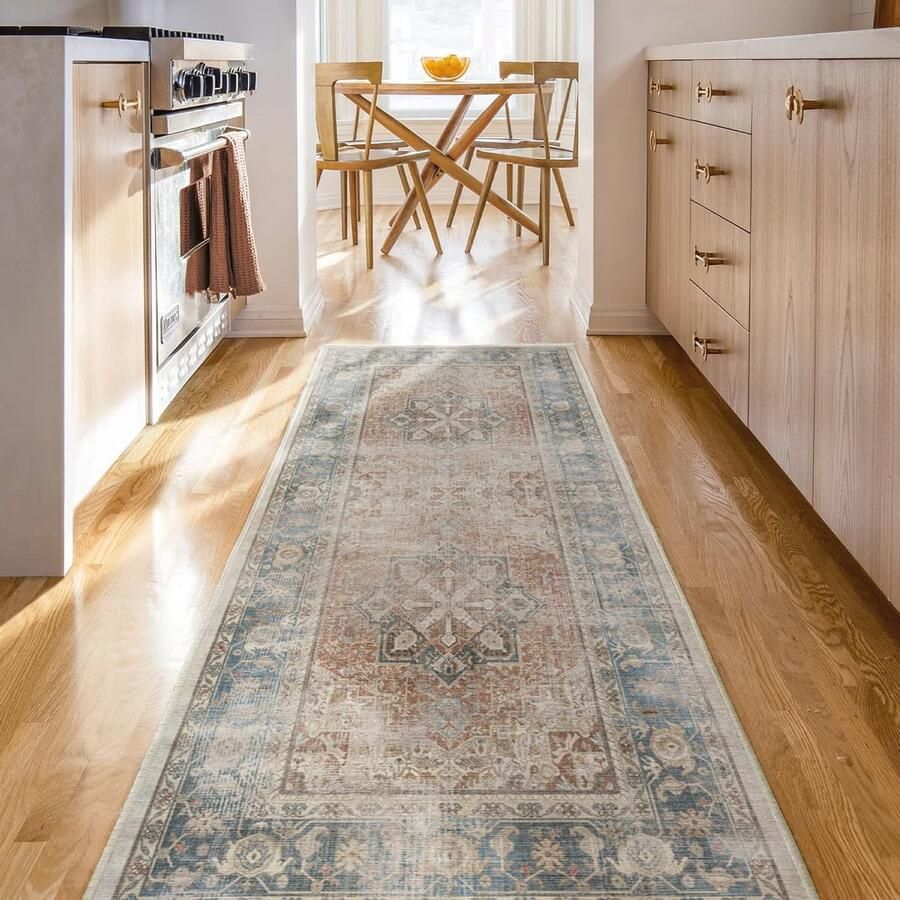 Machine wasbaar vloerkleed antislip tapijtloper voor hal entree keuken slaapkamer of binnen koraal 2 5 x 7 cm