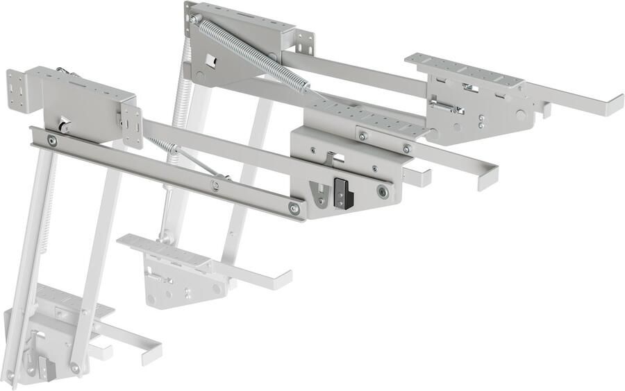Maclean uitschuifbare keukenlift 5-20 kg Inbouwkeukenplank 820x168x106 mm In hoogte verstelbare kastplank Ergonomische uitschuifkast voor keukenapparatuur magnetron en mixer