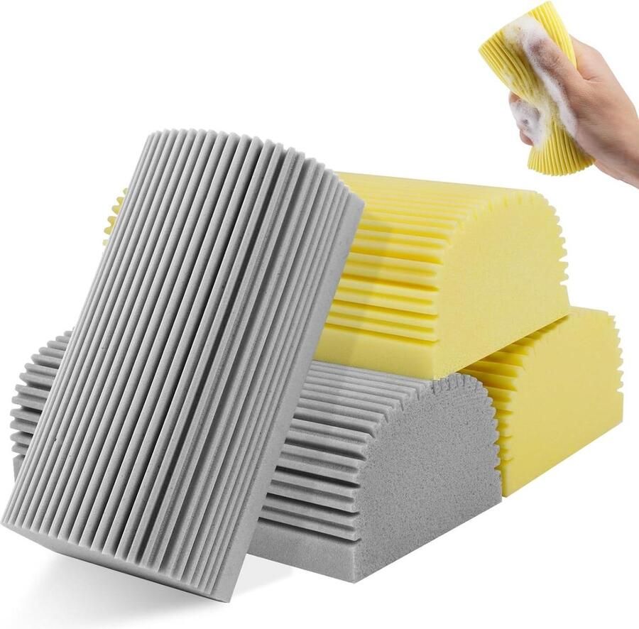 Magic Dust Cleaning Sponge Pack of 4 Reusable Dusters for Blinds and Wooden Blinds