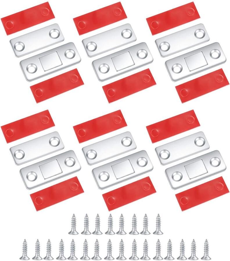 Magneetsluiting voor Kastdeuren Sterke Magneet 1 stuk Roestvrij Staal