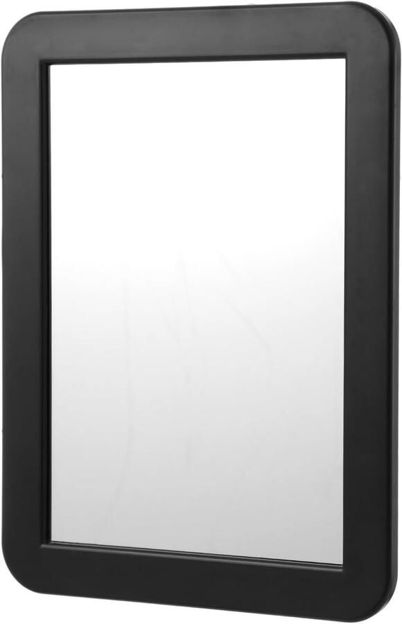 Magnetic Locker Mirror 12.7 x 18.5 cm Kleine Echt Glas Spiegels voor School Lockers Badkamer Huishoudelijk Koelkast Veiligheidsbox Accessoire Kantoor Kasten Thuis (Zwart)